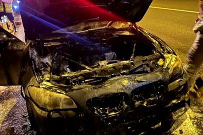 Orhangazi Tüneli’nde Gece Yarısı Panik: Otomobil Motorunda Yangın!