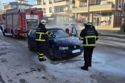 Çiftlikköy’de Araç Yangını Korku Dolu Anlar Yaşattı!