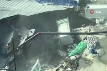 Şanghay’da Yol Bir Anda Çöktü!