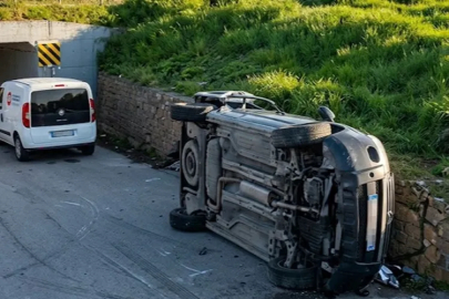 Altınova Tersaneler Yolunda Korkutan Kaza: Araç Devrildi!