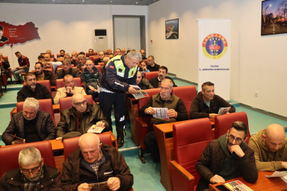 Yalova Trafik Jandarması'ndan Şoförlere Sıkı Eğitim!