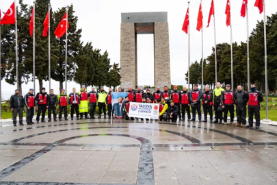 Yalovalı Motosikletçiler Çanakkale'de Şehitlere Saygı Sürüşünde Yer Aldı