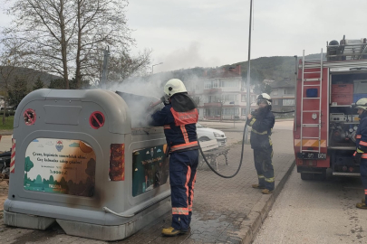 Paşakent Mahallesi’nde Çöp Konteyneri Yangını Korkuttu!